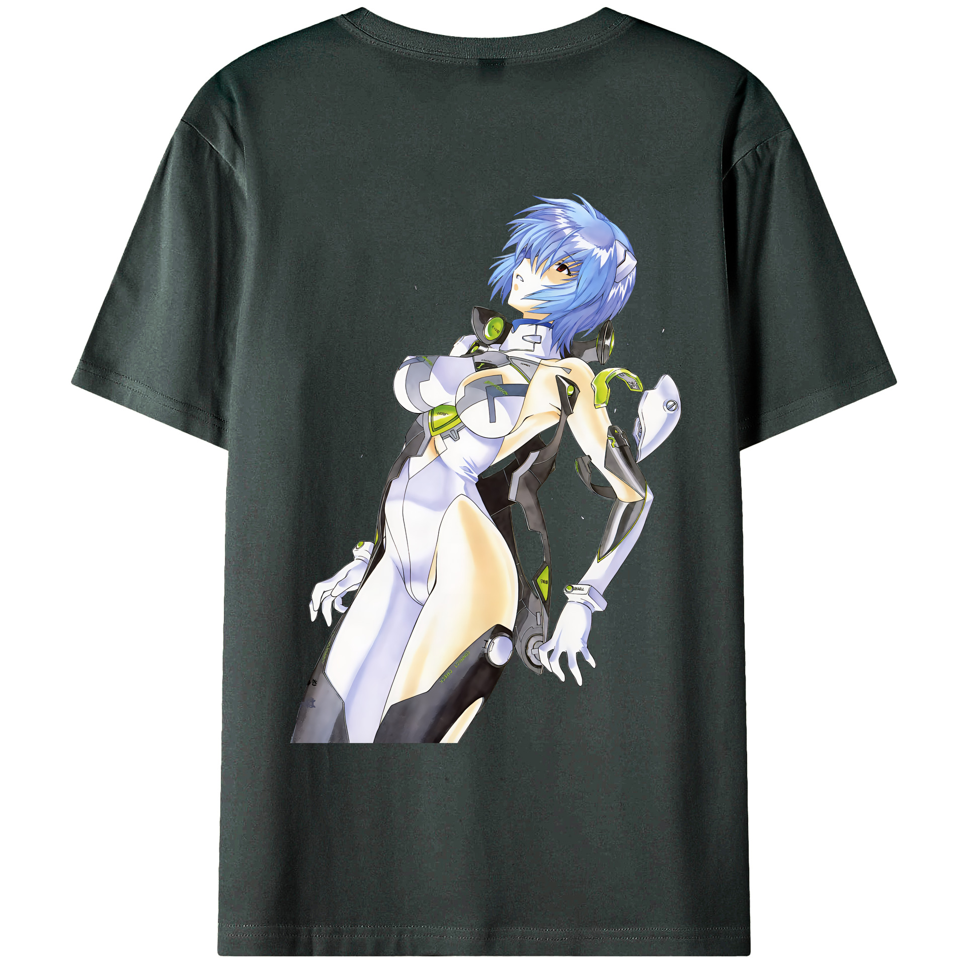 （画像用） EVA 新世紀エヴァンゲリオン 綿100％ メンズ半袖Tシャツ（バックプリント） 通気性